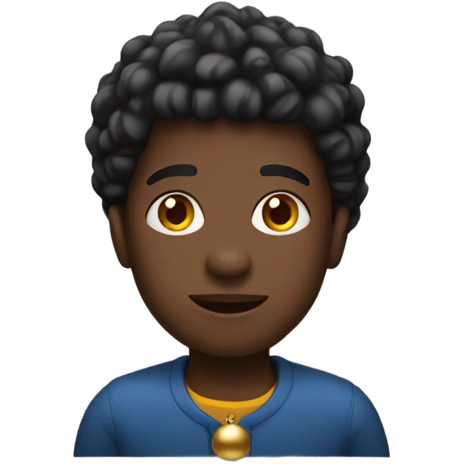 Black human with jingle bell emoji