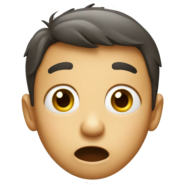 Surprised face emoji