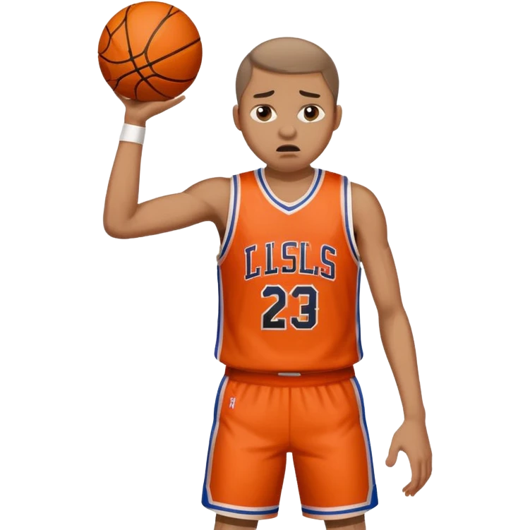 a person shooting a basketball and missing emoji