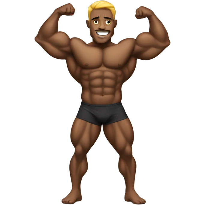 A body builder posing emoji