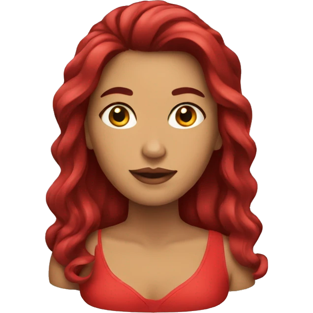 mujer cabello rojo emoji