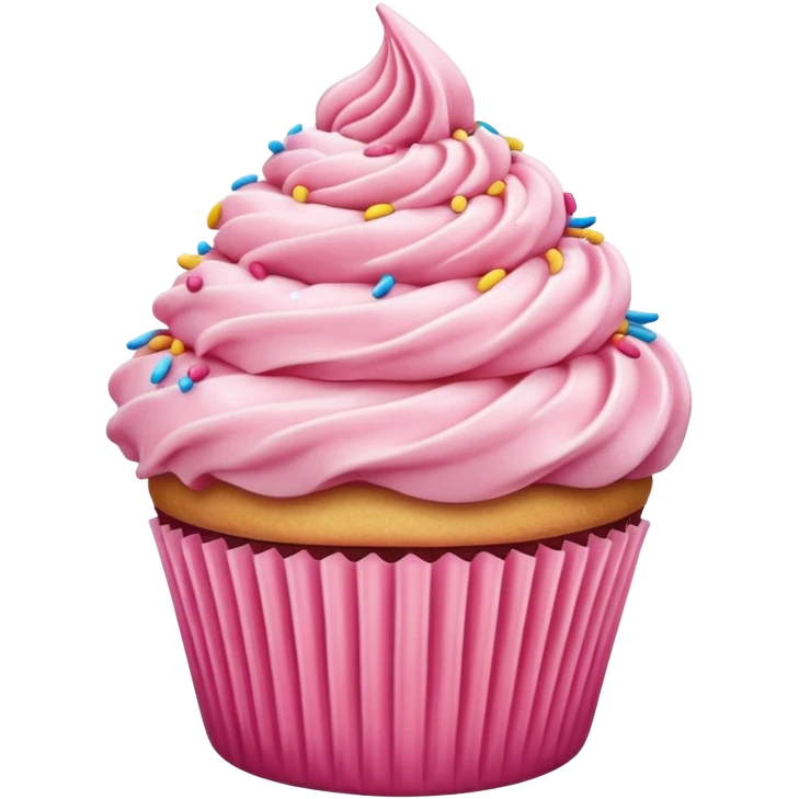 Cupcake with pink icing emoji
