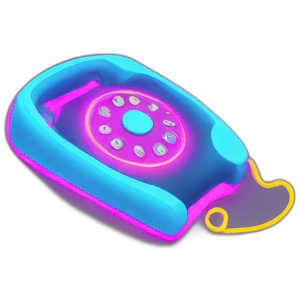 neon desing call phone emoji