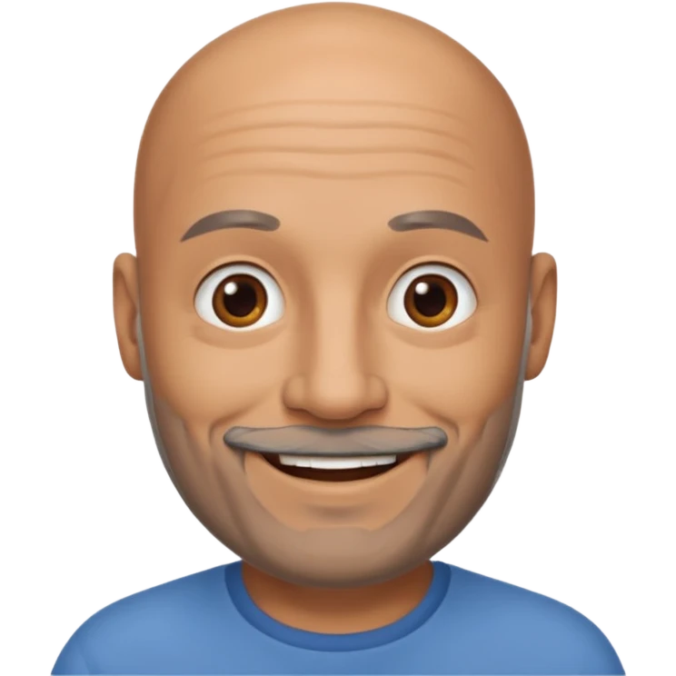 Bald brown man with grey beard emoji