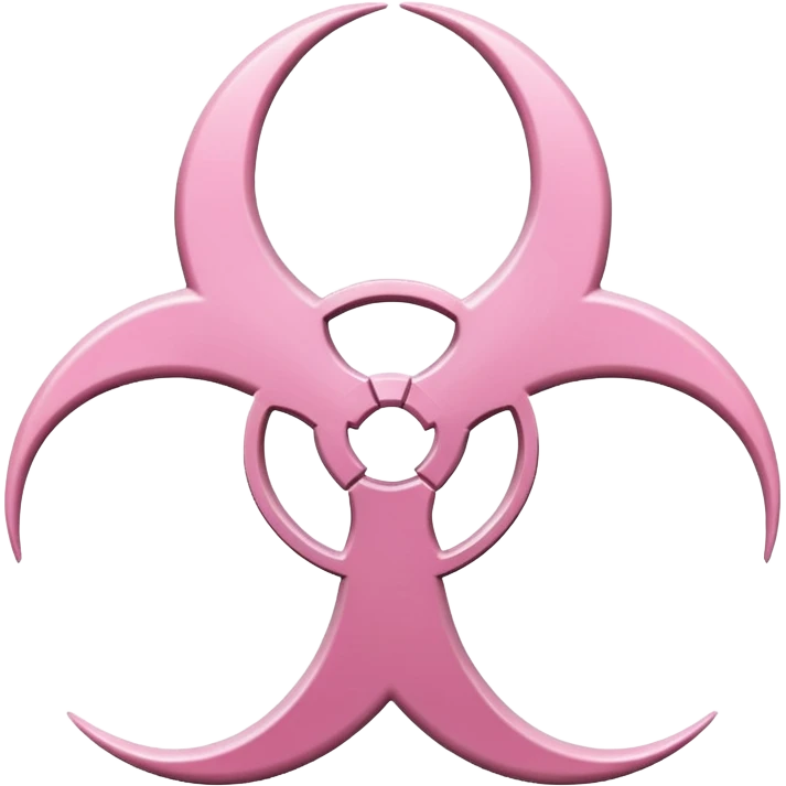 Light pink biohazard symbol  emoji