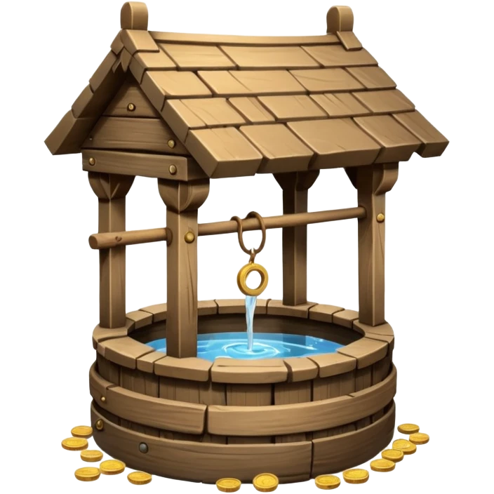wooden wishing well emoji