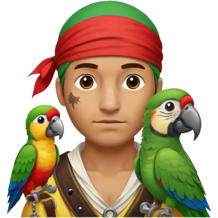 pirate and parrot emoji