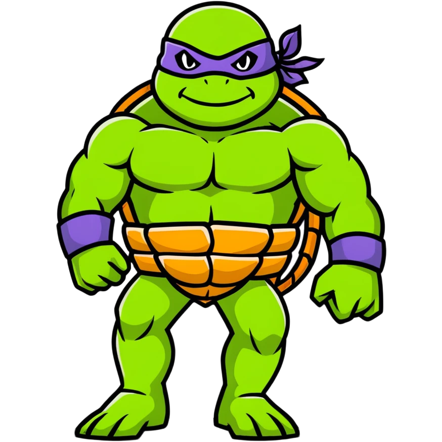Hun from Teenage Mutant Ninja Turtles, muscular gang leader emoji