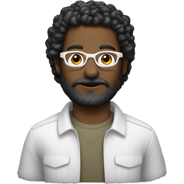 homem branco com cabelos pretos e oculos finos emoji