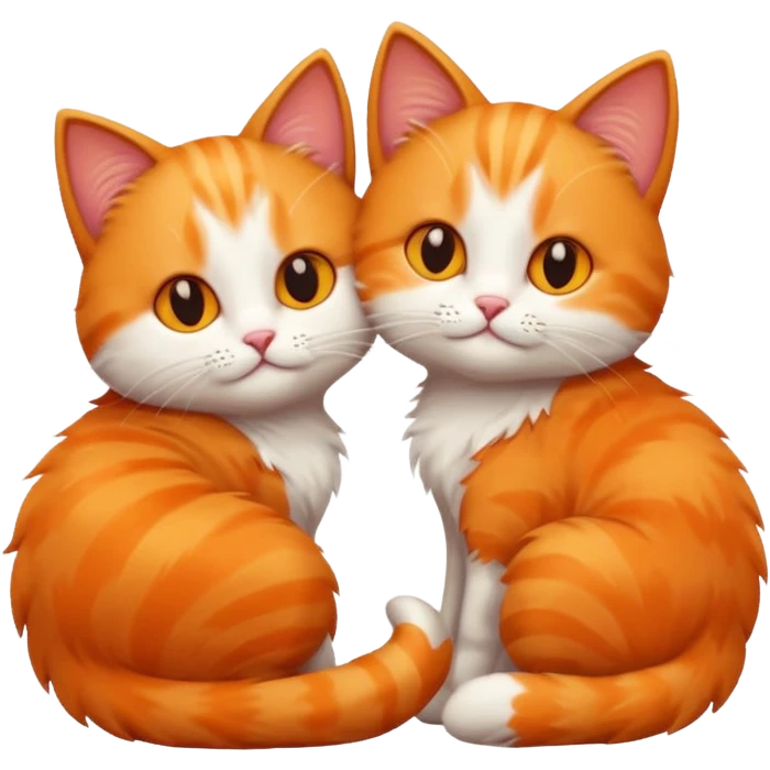 two cats in love emoji