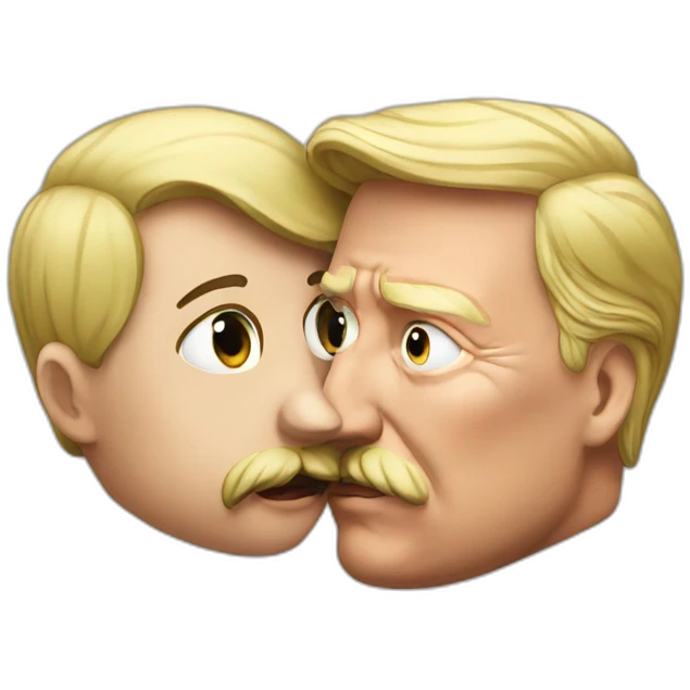 Trump kiss hitler emoji