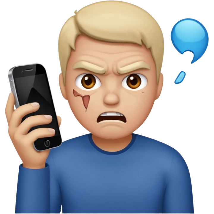 broken with cell phone emoji