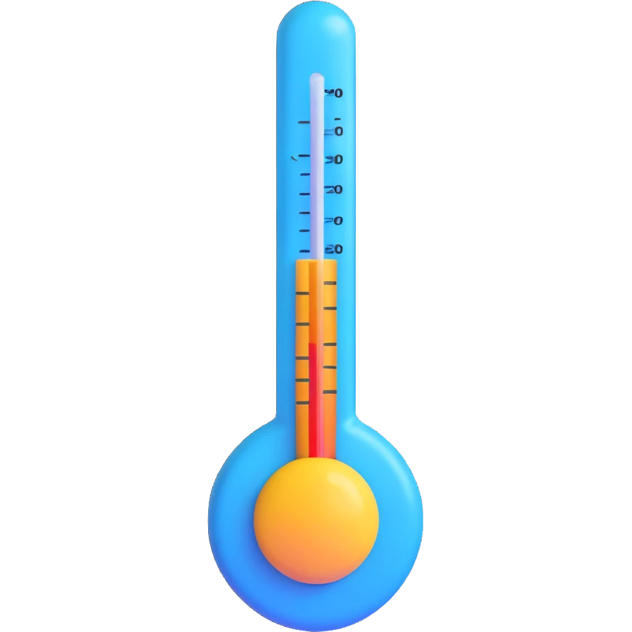 thermometer emoji with blue hues representing cold temperature emoji