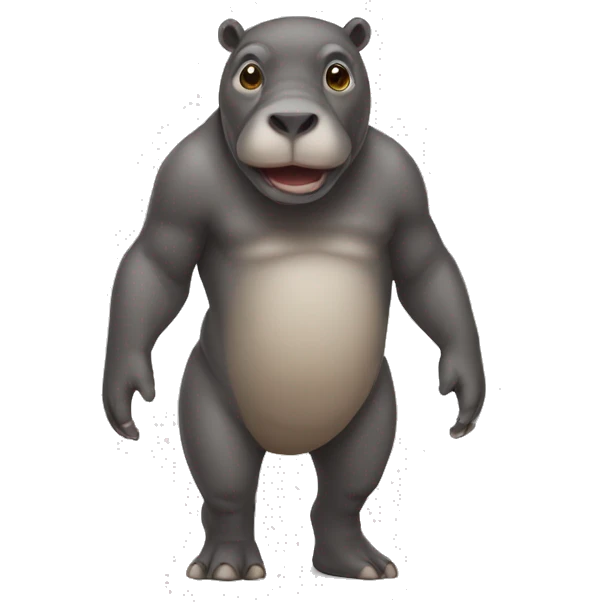 gippopotames full body emoji