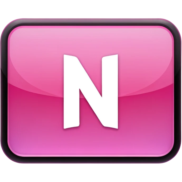 Netflix aesthetic "N" logo in pink emoji