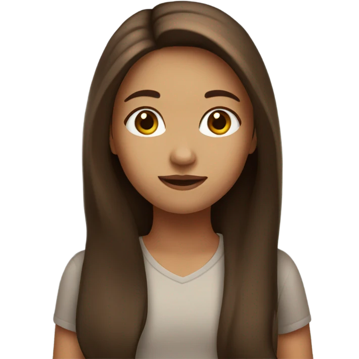 girl with long brown hair emoji