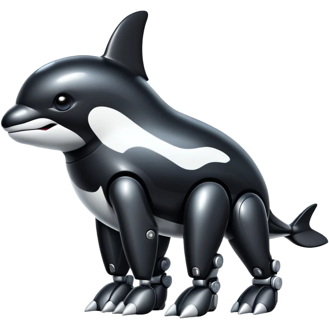 black tubby orca robodog emoji