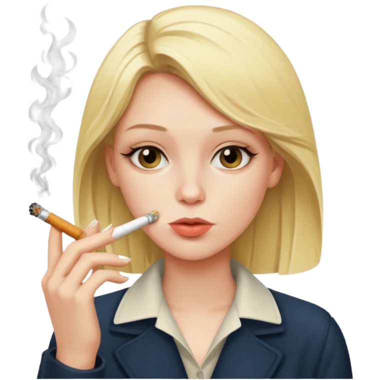Hegemonic blonde smoking emoji