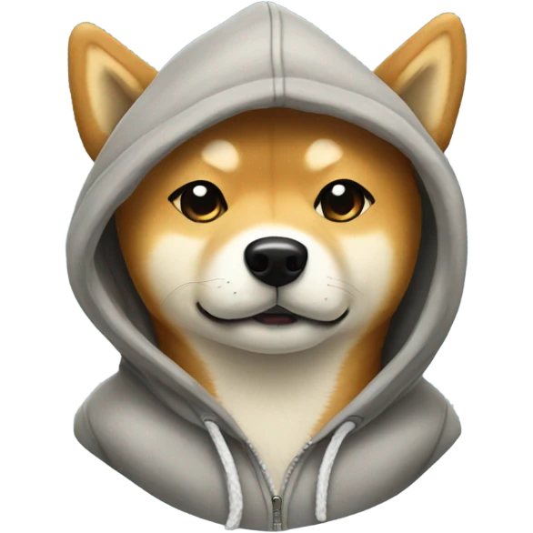 Shiba Inu wearing a hoodie emoji