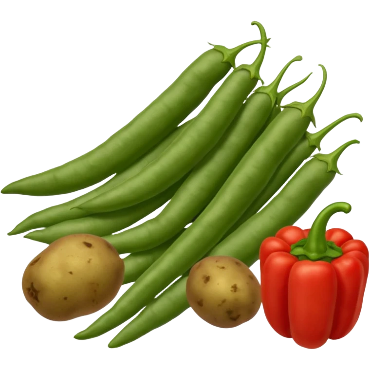 перец стручковая фасоль и картофель emoji