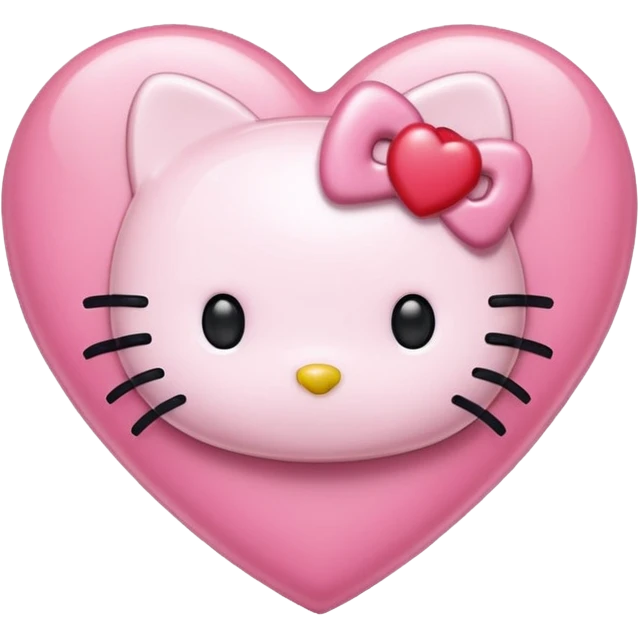hello kitty heart emoji