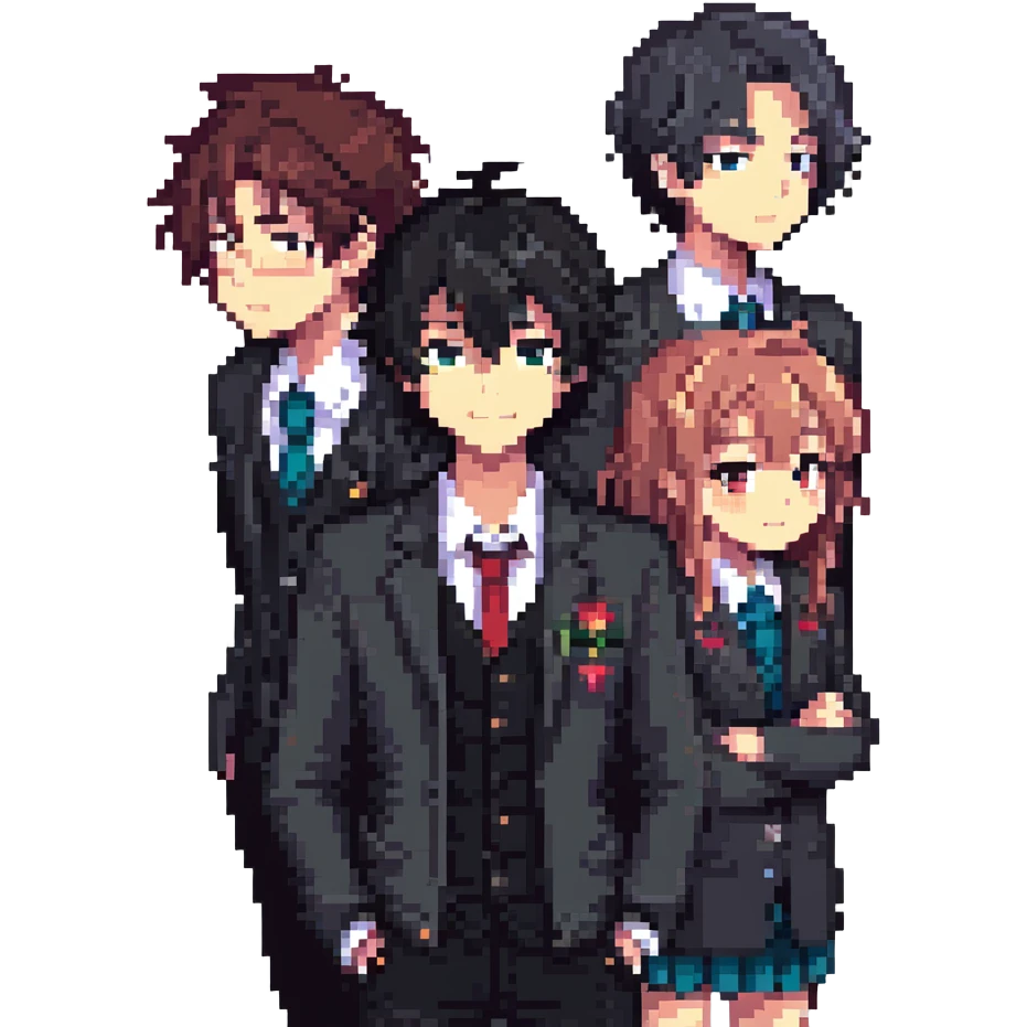 emoji combining Hiro, Miyamura, and Kanata Asai emoji