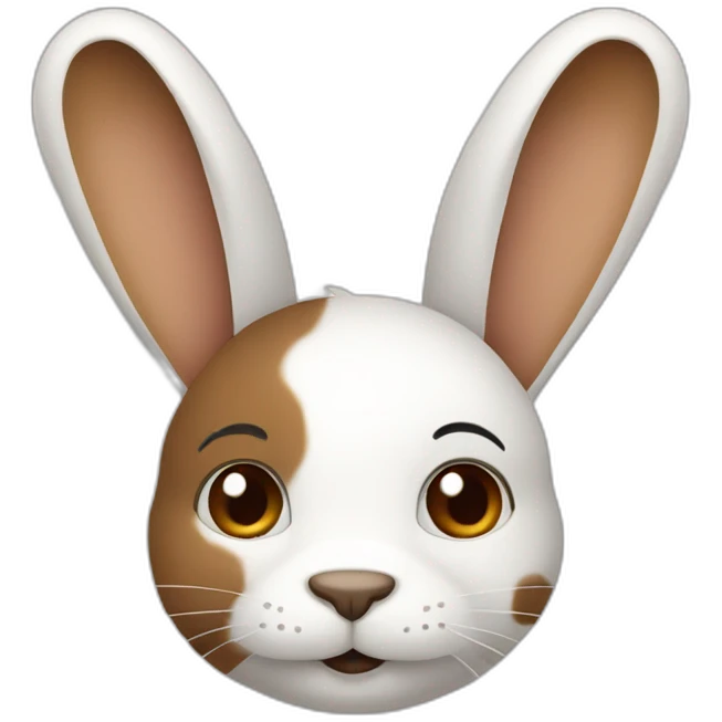 Lapin blanc et marron emoji