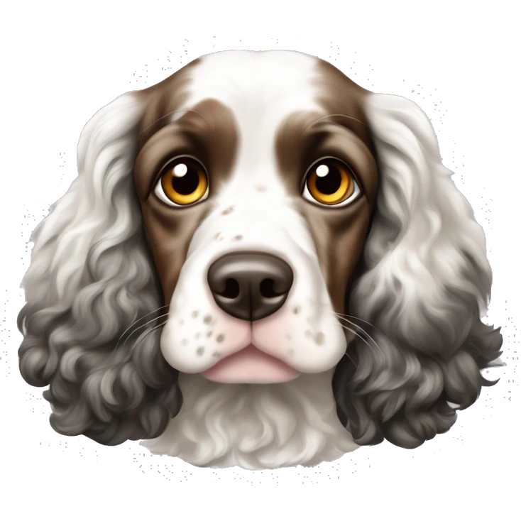 Dog American cocker spaniel color merle emoji
