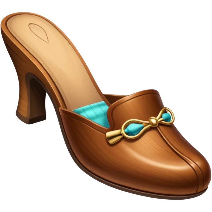 wood slipper with heels emoji