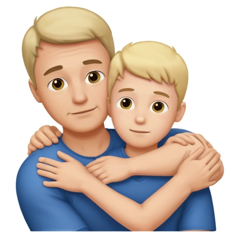 father hugging son emoji