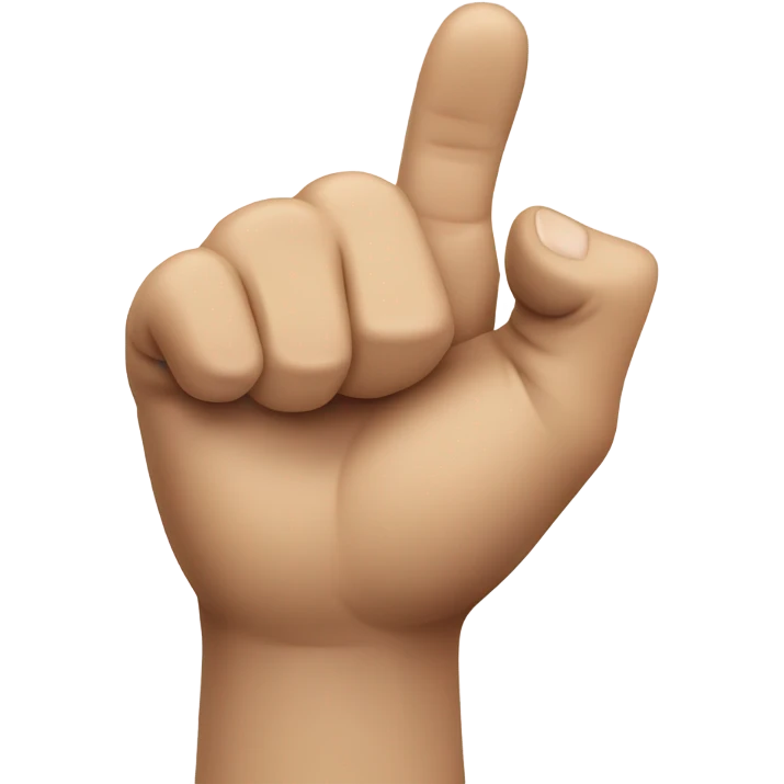 a fist facing up with index finger extended emoji
