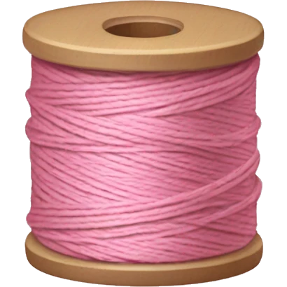 Pastel pink spool of thread emoji