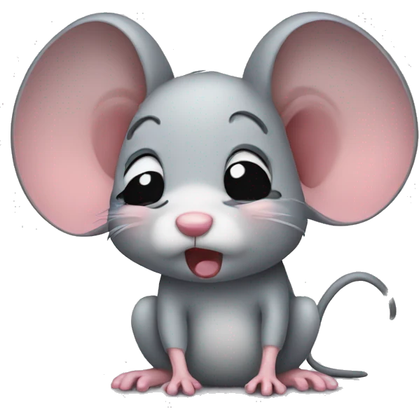sad mice crying emoji