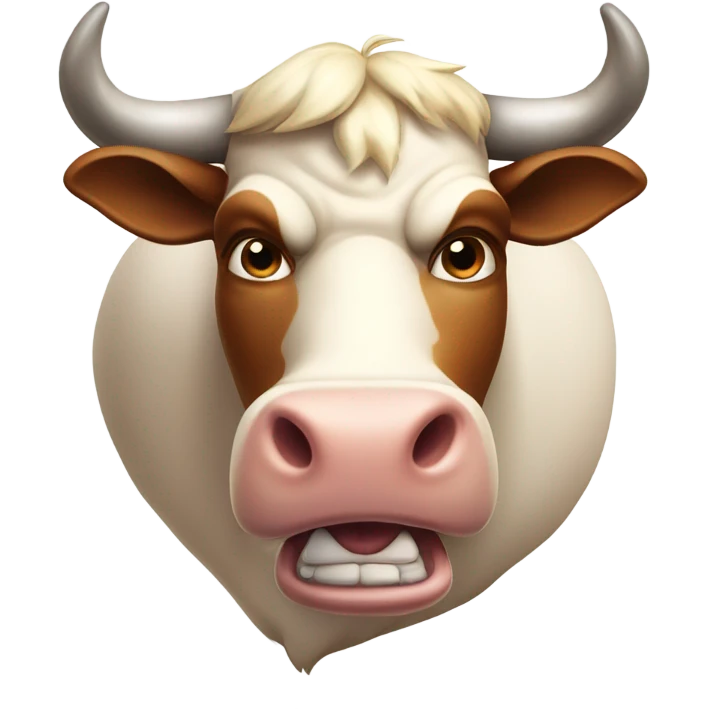 Angry cow emoji
