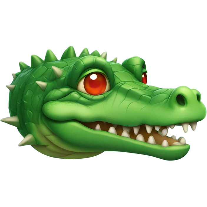 Crocodile with lasers for eyes  emoji