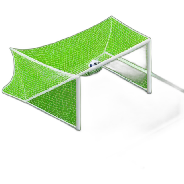 soccer goal on green pitch emoji