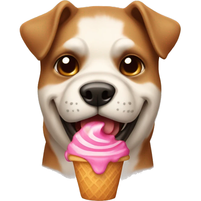 Perro con un helado  emoji