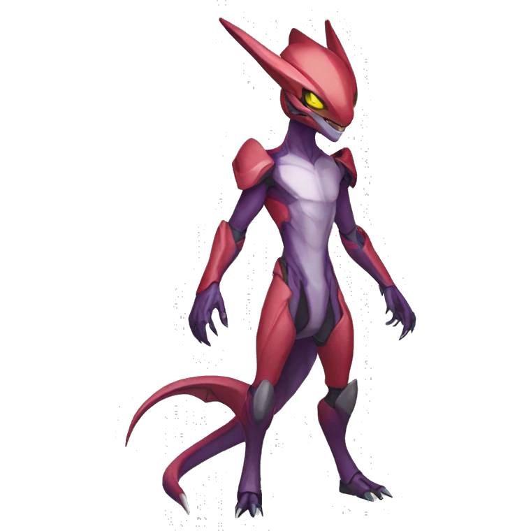genji-genesect-raptor-dragonkin-scalie-sona-Fakémon-hybrid full body emoji