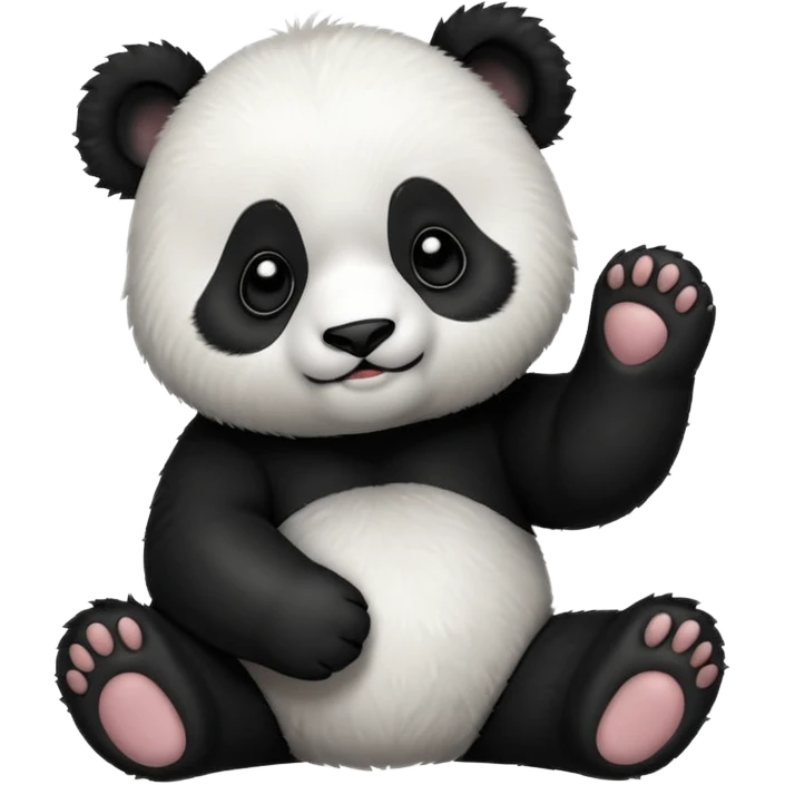 Panda cub slapping there four head emoji