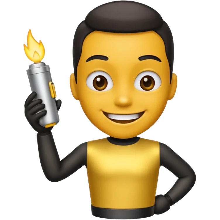 lighter as a cartoon character emoji emoji