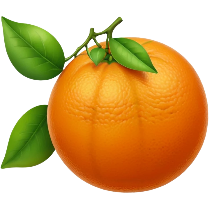 Orange: with one leaf smooth face  emoji