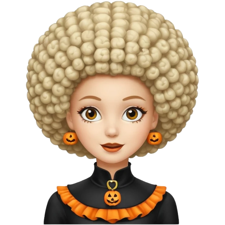 afro halloween white girl emoji