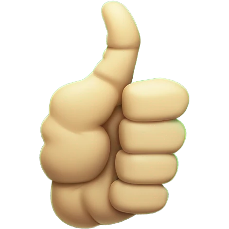 thumb up, glow in the dark emoji
