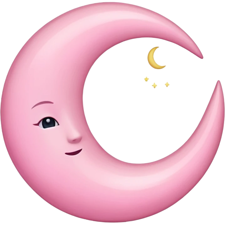 Pink crescent moon emoji