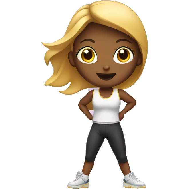 a girl compete in a competition emoji