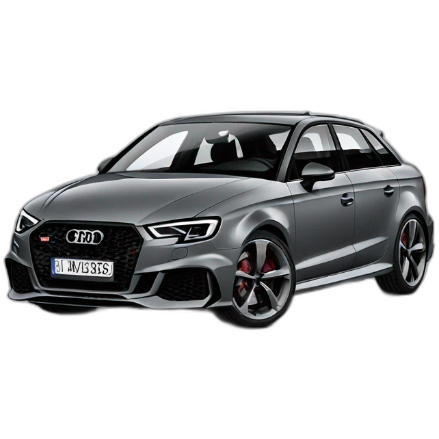Grey Audi rs3 facelift taken from the front emoji