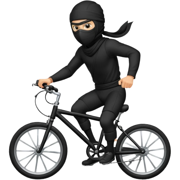 NInja with bicycle emoji