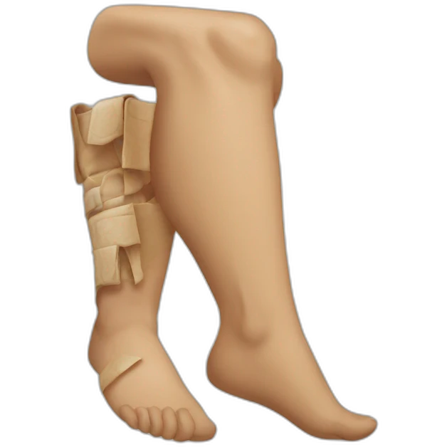 abs with a broken foot and a cast emoji