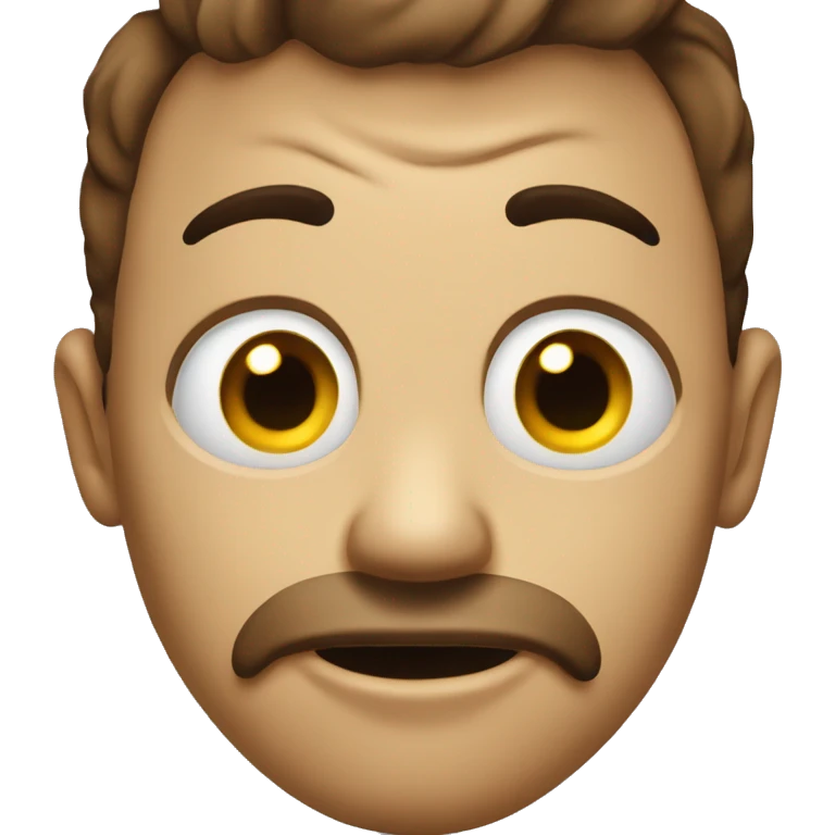 uncanny disproportional scary face emoji