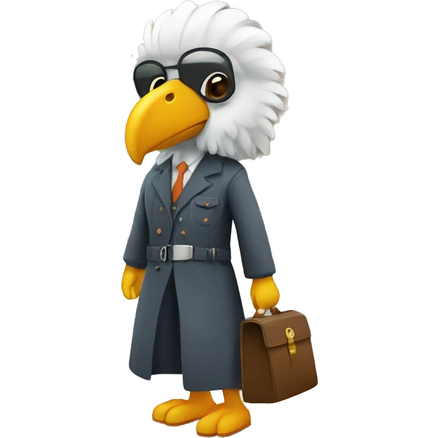 Condor vestido como turista emoji